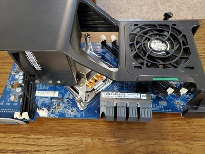 HP Z640 2nd CPU riser board with heatsink and fan  710326-001 736520-001