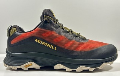 Merrell Moab Speed Trail Hiking Shoes Mens 12 Red Black Vibram J066777