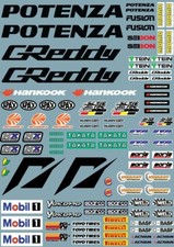 Sponsors drift A4, décalcomanies à l'eau, 1:18 à 1:64, diorama, custom