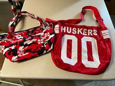 Nebraska Husker Lot of 2 Handbag Purses Mesh Jersey Cotton