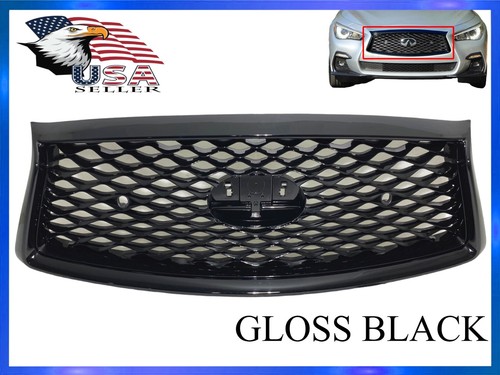 For 2018-2024 Infiniti Q50 Grille With Sensor Holes & Camera Option Front Bumper - Bild 1 von 8
