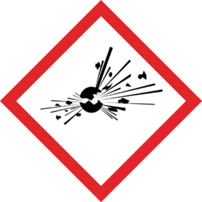 50x GHS Aufkleber Explosiv Explosionsgefährlich PE-Plastik