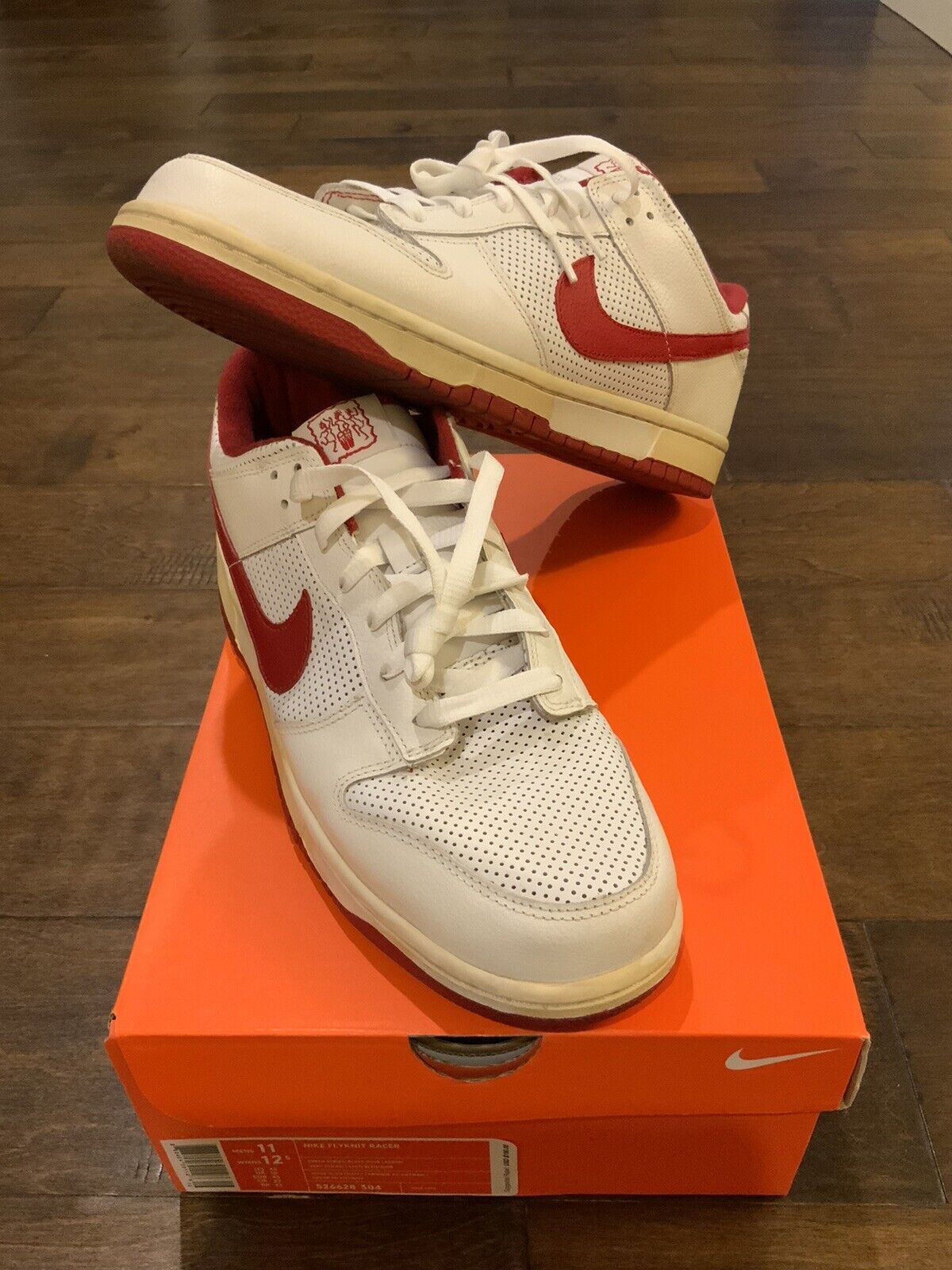 2005 Rare Nike Dunk Low Retro “Drum Island Pack” Red/White Size 11