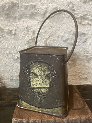 GESLOT & VOREUX - Bethune - Antique Lithographed Canvas Box Wooden Bucket Shape