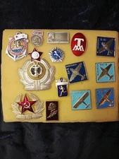 Vintage Military Pins And Medals Lot Of 23
