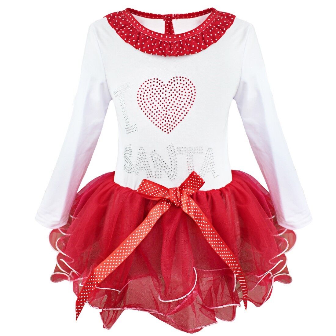 Christmas Clothes Dress Toddler Kid Baby Girl Santa Costume Party ...