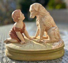 Royal Dux "Non puoi parlare?!"  Statuina porcellana vintage