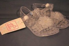 NEW Toddler Girls Sandals Large 9 - 10 Clear Summer Jelly Shoes Flower