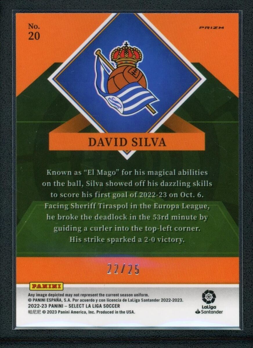 2022-23 DAVID SILVA 22/25 PANINI SELECT STARS LALIGA 2022-23 DAVID SILVA 22/25 PANINI SELECT STARS LALIGA