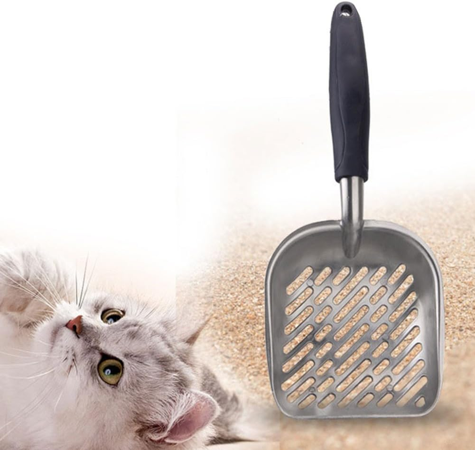 Metal Cat Litter Scoop HollowOut Cat Scooper Pet Poo Shovel Kit Pet