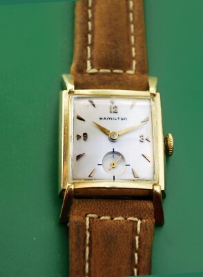 Vintage 1950's HAMILTON TRENT, 22 Jewels, Unusual Dial, Just