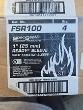 SpecSeal Ready Sleeve 1" (25mm) Split Firestop Sleeve 4 Pack
