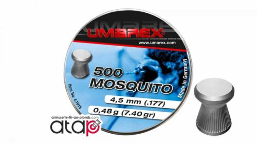 UMAREX LOT DE 5 BOITES DE 500 PLOMBS MOSQUITO 4.5 mm 0.48g (7.40 gr) - Photo 1/3