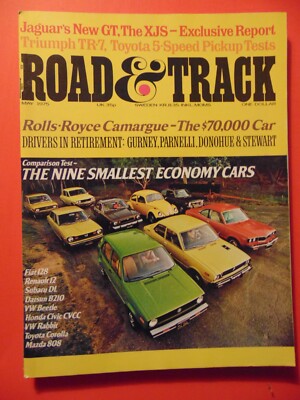 ROAD & TRACK May 1975 Nine Small Economy Car Comparison Test