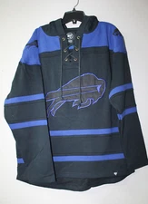 New NFL Buffalo Bills old time jersey style mid weight cotton hoodie men's L