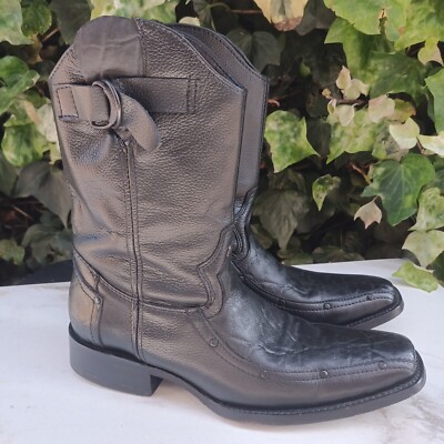White Diamonds Elephant Print Western Cowboy Boots Men's Size 6 B;ack
