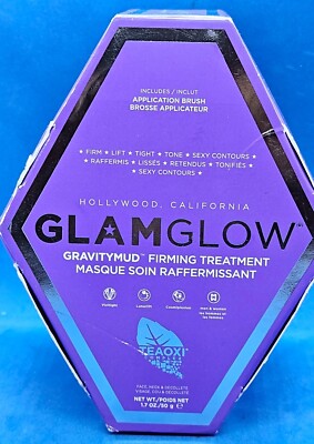 GlamGlow GravityMud Firming Treatment Mask w/Brush 1.7oz NIB