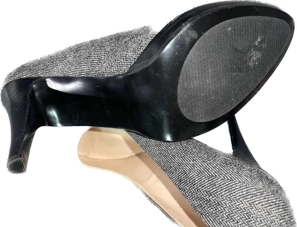 Zapatos Nine West Tacones Plataforma "Wise up" Negro/Blanco Tela Espiga 9.5 M Foto 3 de 3