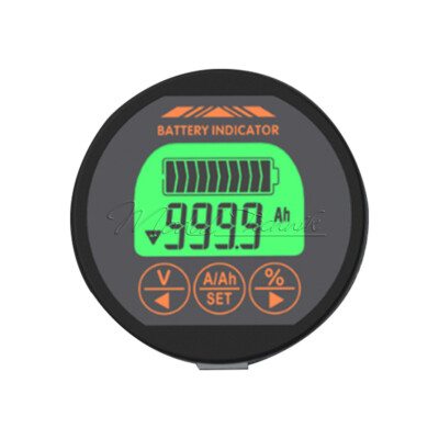 DC 0-50A 100A 350A Waterproof Battery Indicator Voltmeter Coulomb Meter 1/5/10m