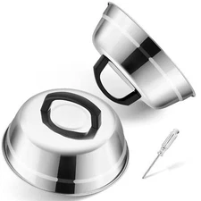 2 Pack 9 Inch Cheese Melting Dome Basting Cover for Griddle Outdoor Grilling