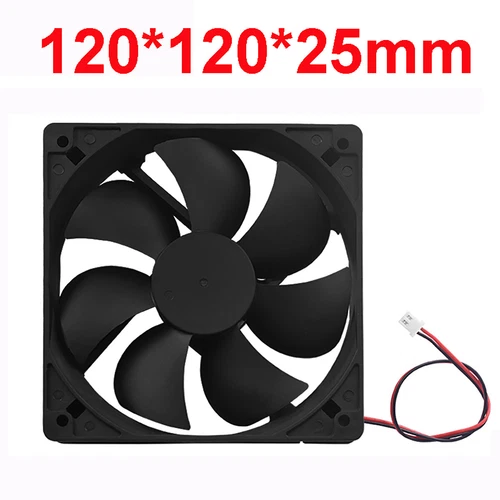 Lüfter Gehäuselüfter 120mm, 2-pin DC 12V für PC Computer 12025 120mm*120mm*25mm