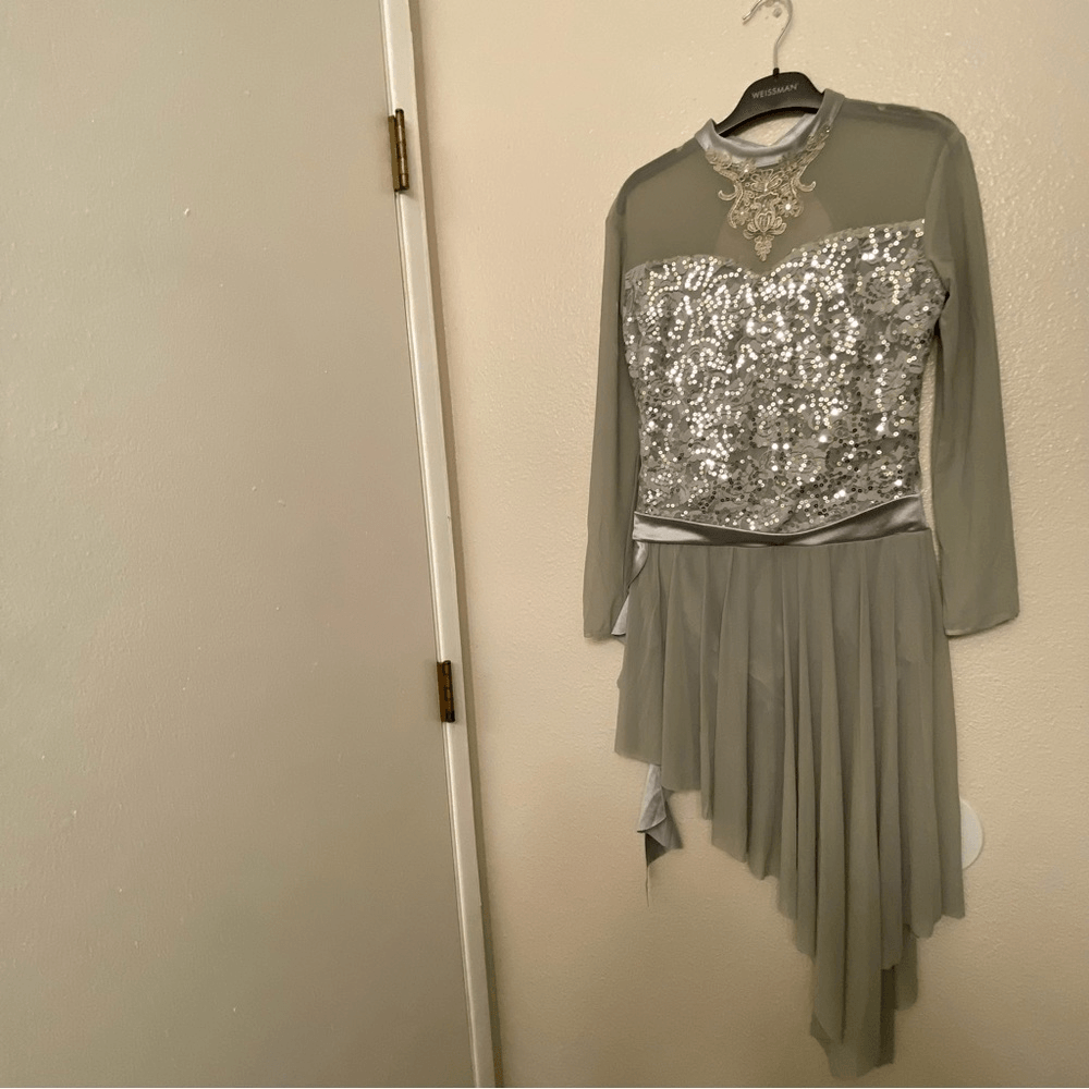 Revolution Dance Costume lyrical silver sequin dress EMBRACE RC21553 adult MA