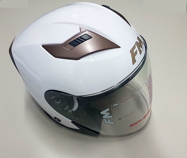 CASCO DEMI-JET FM CON VISIERA LUNGA VISIERINO INTERNO SCURO - VARI COLORI  XS (53/54) MATT BLACK/GLOSS RED | Acquisti Online su eBay