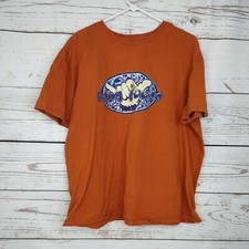 Hang Loose Hawaii Blue Logo Burnt Orange T-Shirt 100 Cotton Men's Size 2X Used