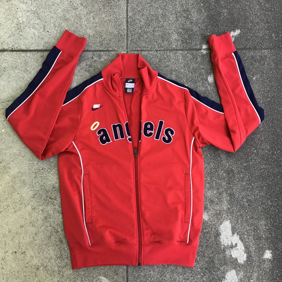 Nike MLB Anaheim Angels Full Zip Track Jacket Men Medium Red Los