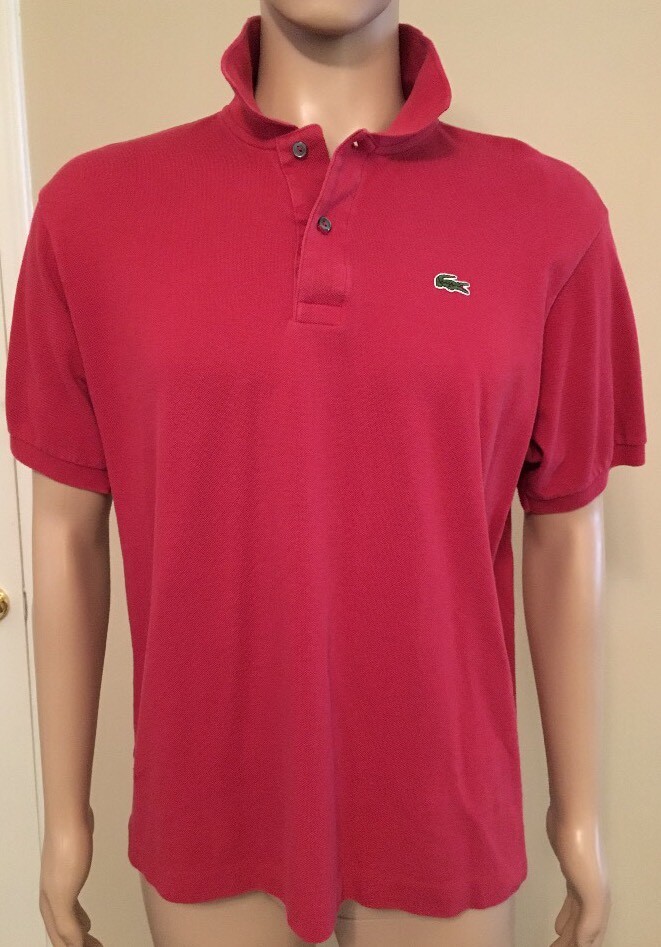 Vintage Men’s Lacoste S/S Polo Shirt Size 7 Designed in France Made in Peru
