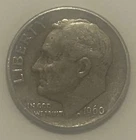 Silver 1960 Roosevelt US Dime (D Mint Mark)