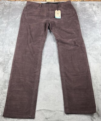 prAna Pants Men's Sustainer Corduroy Slim Fit Tapered 5-Pocket