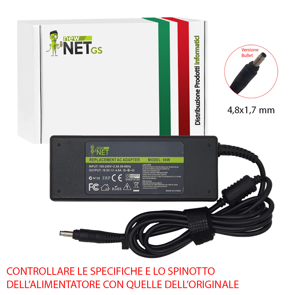 Chargeur Secteur 18.5V 2.7A Pour HP Compaq Evo N1000v - Connecteur 4.8x1.7mm - Neuf
