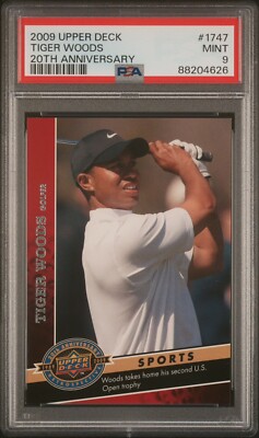 2009 Upper Deck 20th Anniversary #1747 Tiger Woods PSA 9 Mint POP