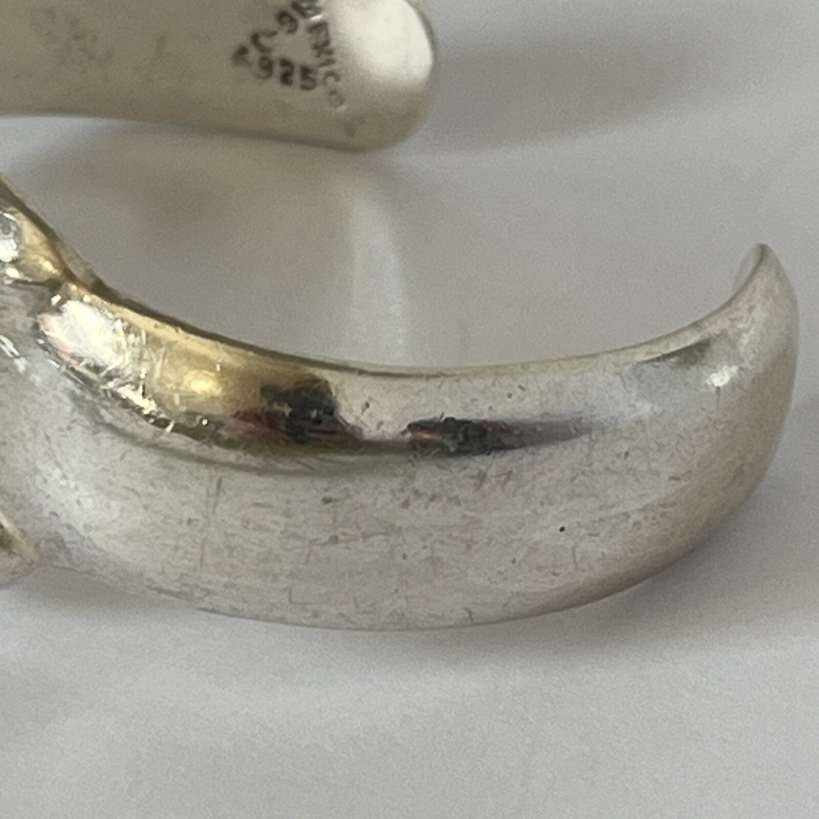 Sterling Silver Two-tone Braid Cuff Bracelet  TC-… - image 6