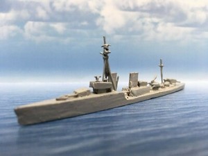 1/1200-1/1250 Japanese? IJN Destroyer 95 YR OLD +/- vintage Wood Holz shipmodel