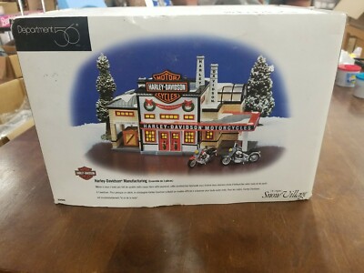 Dept 56 Snow Village Harley Davidson Manufacturing Christmas 54948