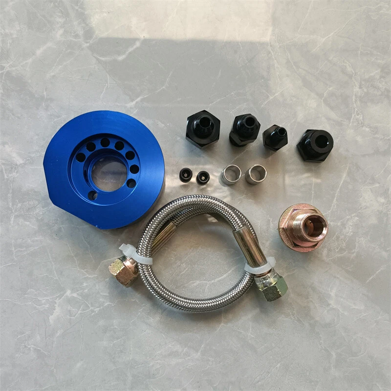 VTEC Head Conversion Kit - LS B18 B20 Aluminum Adapter Plate Sandwich Set Blue Foto 2 de 4