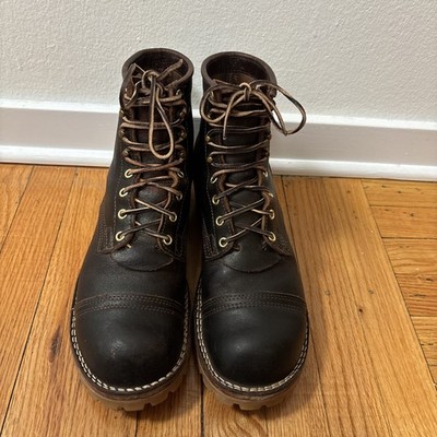 Nick s Handmade Boots - MTO Custom 6  - 12D - Brown Waxed Flesh - Thurman Last