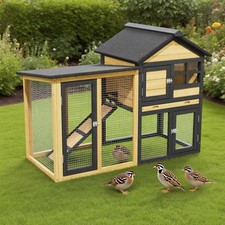 Weatherproof Wooden Quail Cage，Quail Coop O...