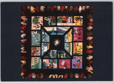 Postcard Peace Quilt 100''x100'' by 35 Residents of Northeast Connecticut M-20