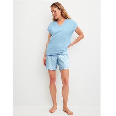 Calida Damen Shorty Pyjama Lovely Nights cascade blue 48551