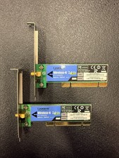 Lot of 2 / LINKSYS WIRELESS-G PCI ADAPTER WMP54G 2.4GHz 54Mbps