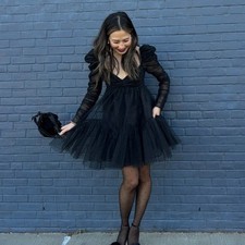 ZIMMERMANN Polka Dot Ballet Tulle Mini Dress Size 1 AU10/US6 BNWT Black