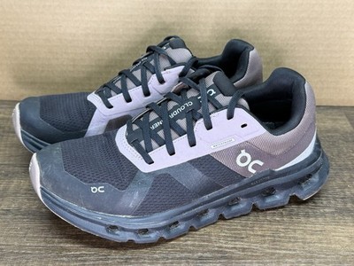 On Running Women's Cloudrunner Waterproof Sneakers, Black/Grape Size 8 Women s