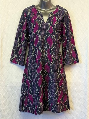 NEW! Jude Connally M Purple Multi Python Print Dress