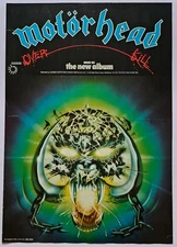 MOTORHEAD - Overkill - VERY RARE UK Bronze Records Promo Poster - LEMMY