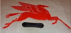 VINTAGE MOBIL MOBILGAS PEGASUS HORSE T-53  29" PORCELAIN METAL GASOLINE OIL SIGN
