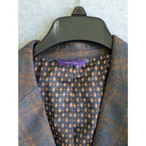 Alan Flusser Sport Coat Blazer Mens M Plaid Floral Lined Two-Button Suit Jacket - Picture 3 of 12