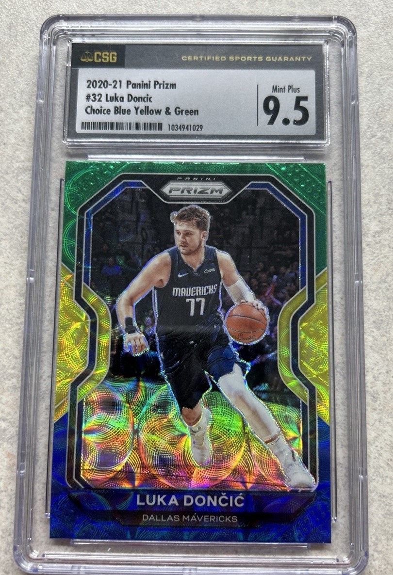 2020-21 Prizm #196 Luka Doncic Choice Blue Yellow & Green